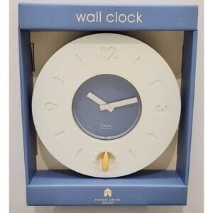 Vintage 1999 Michael Graves 10" Inch Wall Clock w/ Built-in Timer Quartz NEW